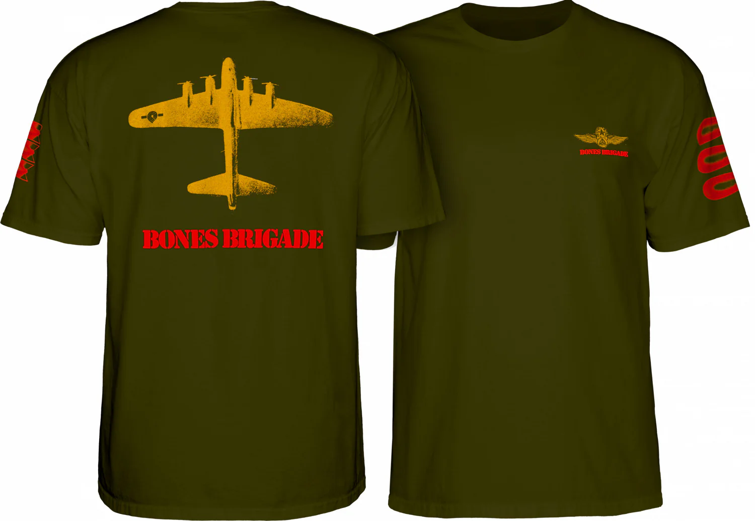 1274-bones-brigade-bomber-t-shirt-military-green-1.webp Bones Brigade Bomber T-shirt - Military Green