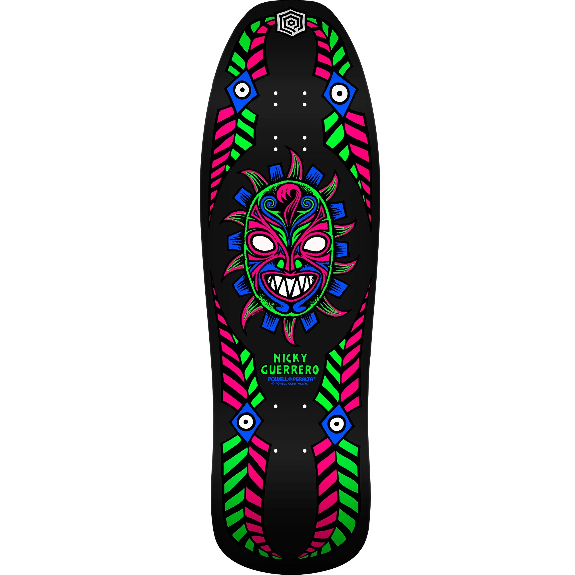 1736-powell-peralta-nicky-guerrero-mask-skateboard-deck-10-blacklight-1.webp Powell Peralta Nicky Guerrero Mask Skateboard Deck - 10″ Blacklight