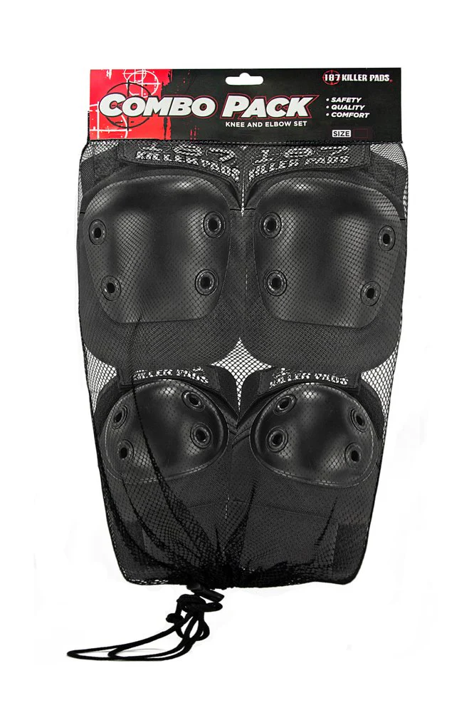 207-187-combo-pack-knee-elbow-pad-set-black-1.webp 187 Combo Pack Knee/Elbow Pad Set - Black