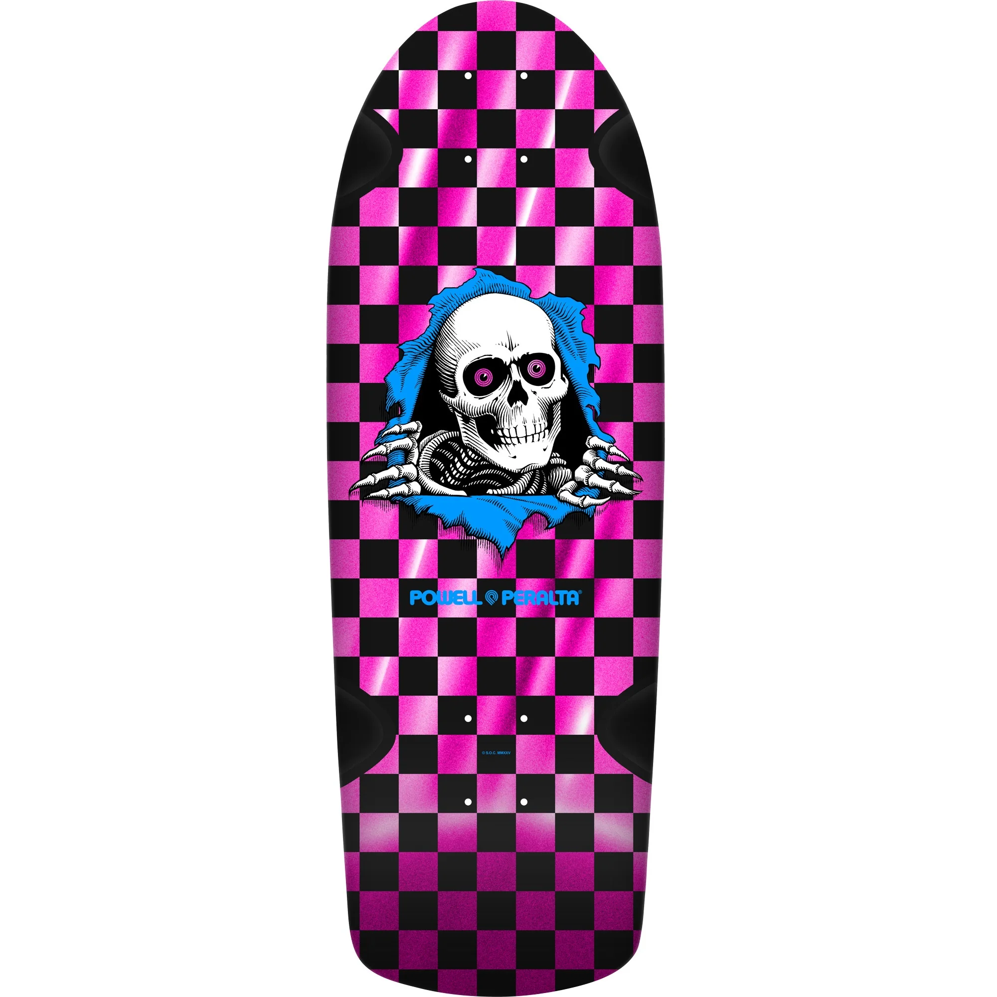 2879-powell-peralta-og-ripper-checker-reissue-deck-10-pink-foil-1.webp Powell Peralta OG Ripper Checker Reissue Deck - 10″ Pink Foil