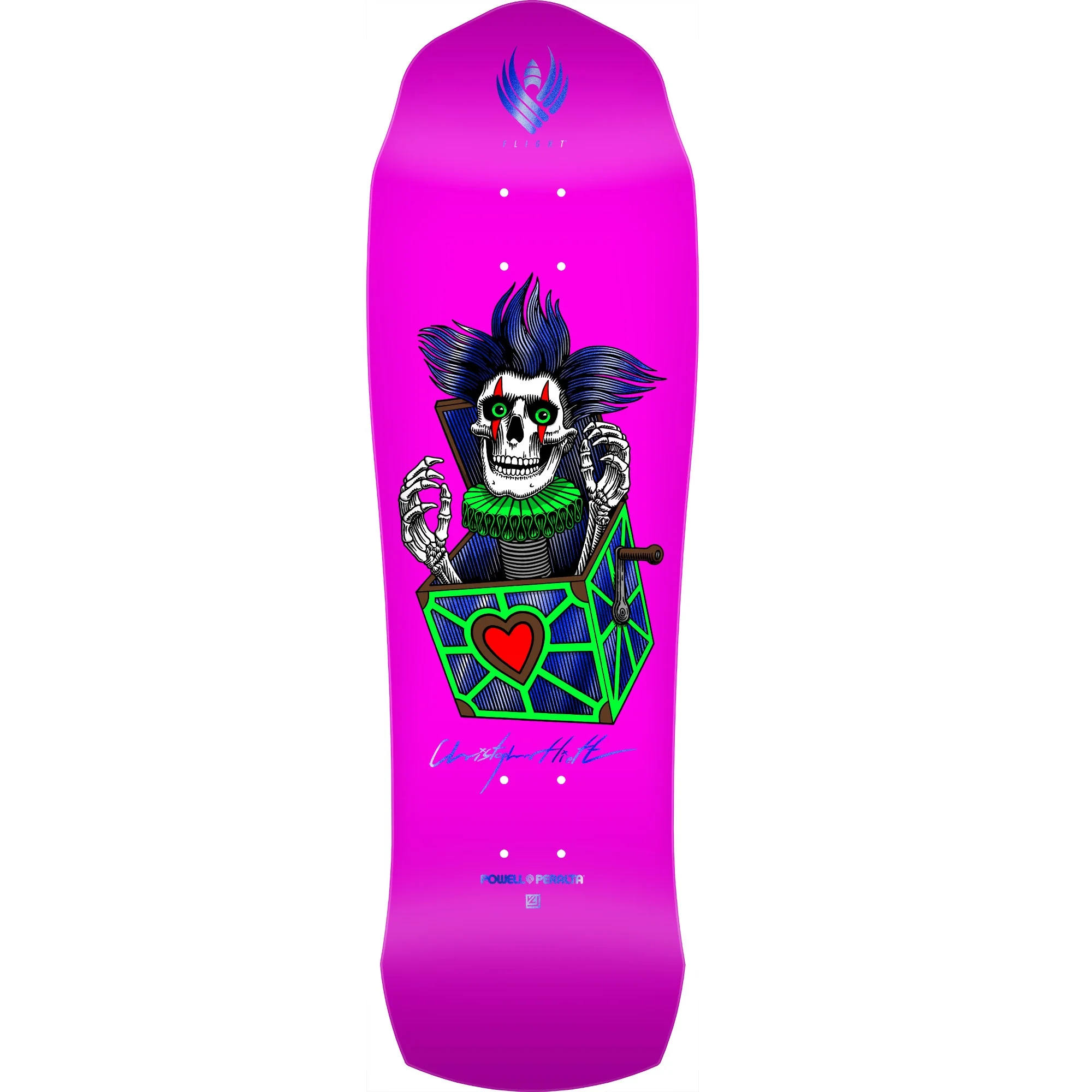301-powell-peralta-chris-hiett-skull-flight-skateboard-deck-9.5-neon-pink-green-blue-1.webp Powell Peralta Chris Hiett Skull Flight Skateboard Deck - 9.5" Neon Pink & Green/Blue
