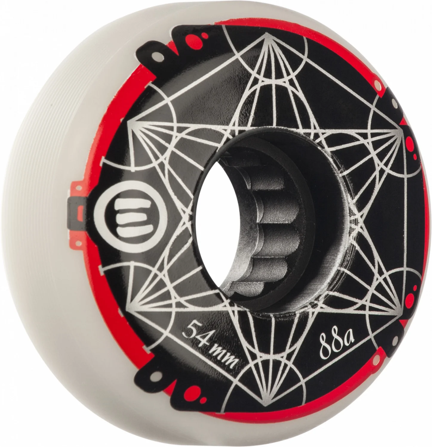 3200-eulogy-metatron-cube-logo-wheels-54mm-88a-white-set-of-4-1.webp Eulogy Metatron Cube Logo Wheels 54mm 88A - White (Set of 4)