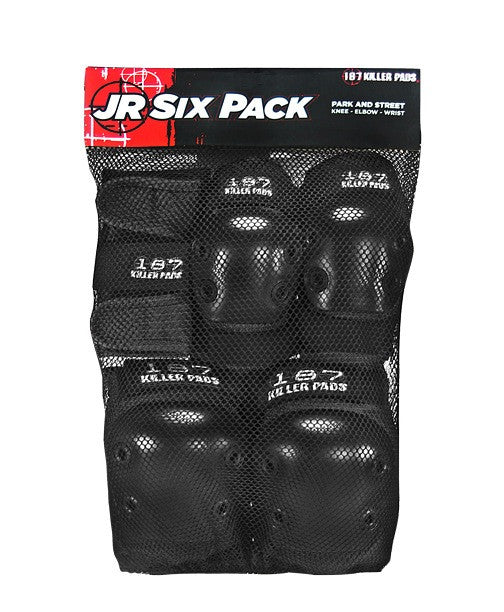 367-187-killer-pads-6-pack-junior-pad-set-combo-black-1.jpg 187 Killer Pads 6-Pack Junior Pad Set Combo - Black