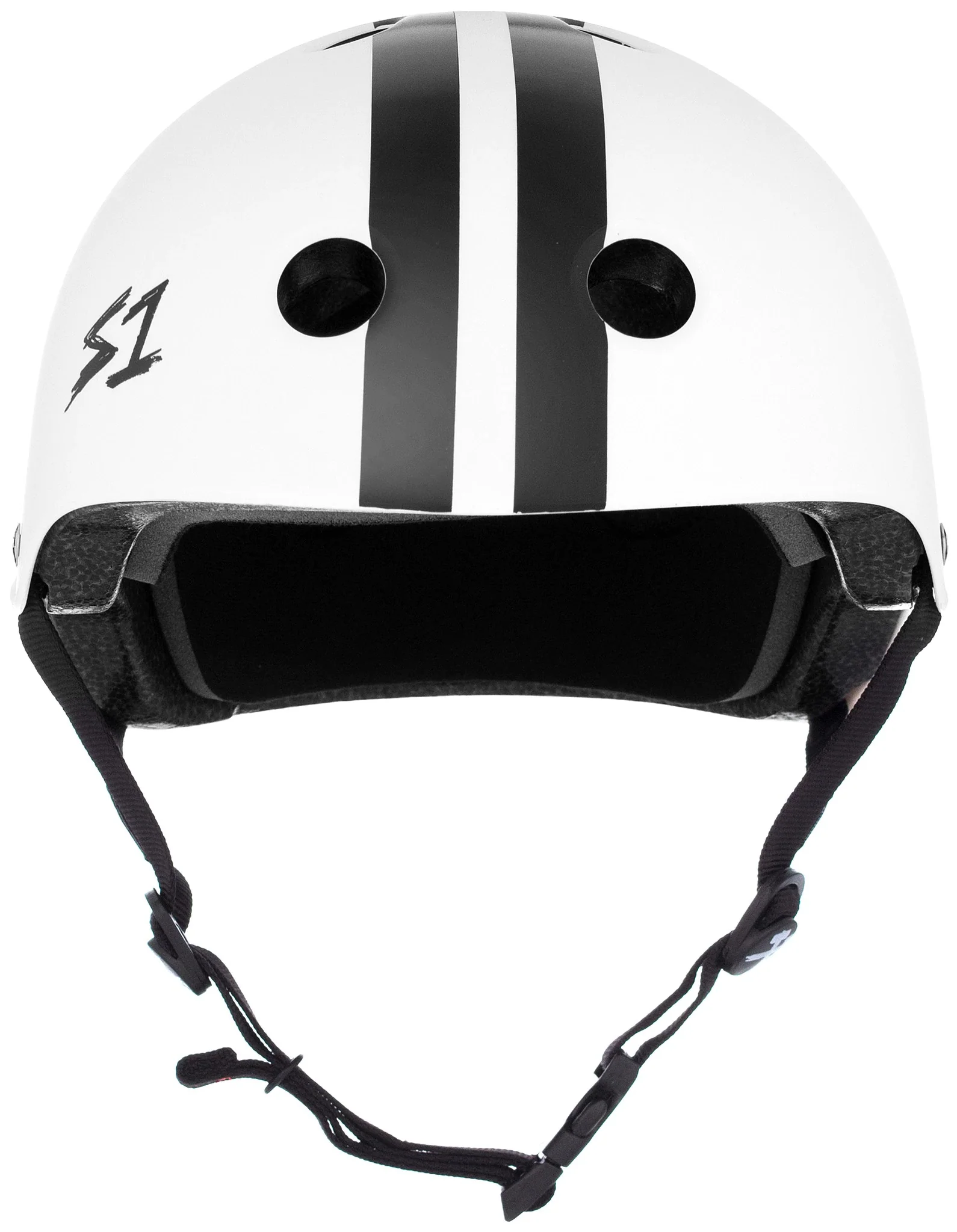 3889-s1-lifer-helmet-white-gloss-black-stripes-3.webp S1 Lifer Helmet - White Gloss/Black Stripes