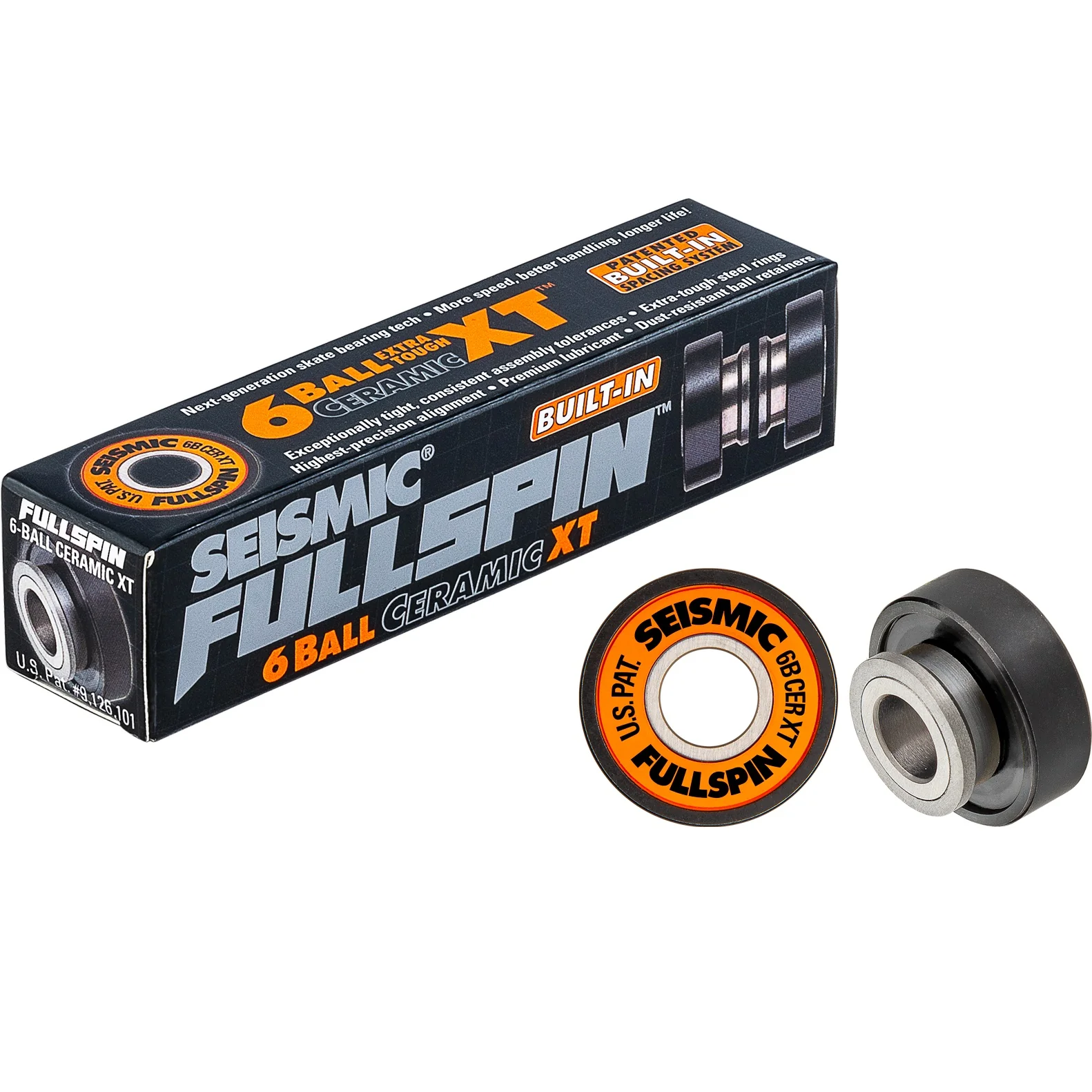 4098-seismic-fullspin-6-ball-ceramic-xt-built-in-bearings-8mm-orange-set-of-8-1.webp Seismic Fullspin 6-Ball Ceramic XT Built-In Bearings 8mm - Orange (Set of 8)