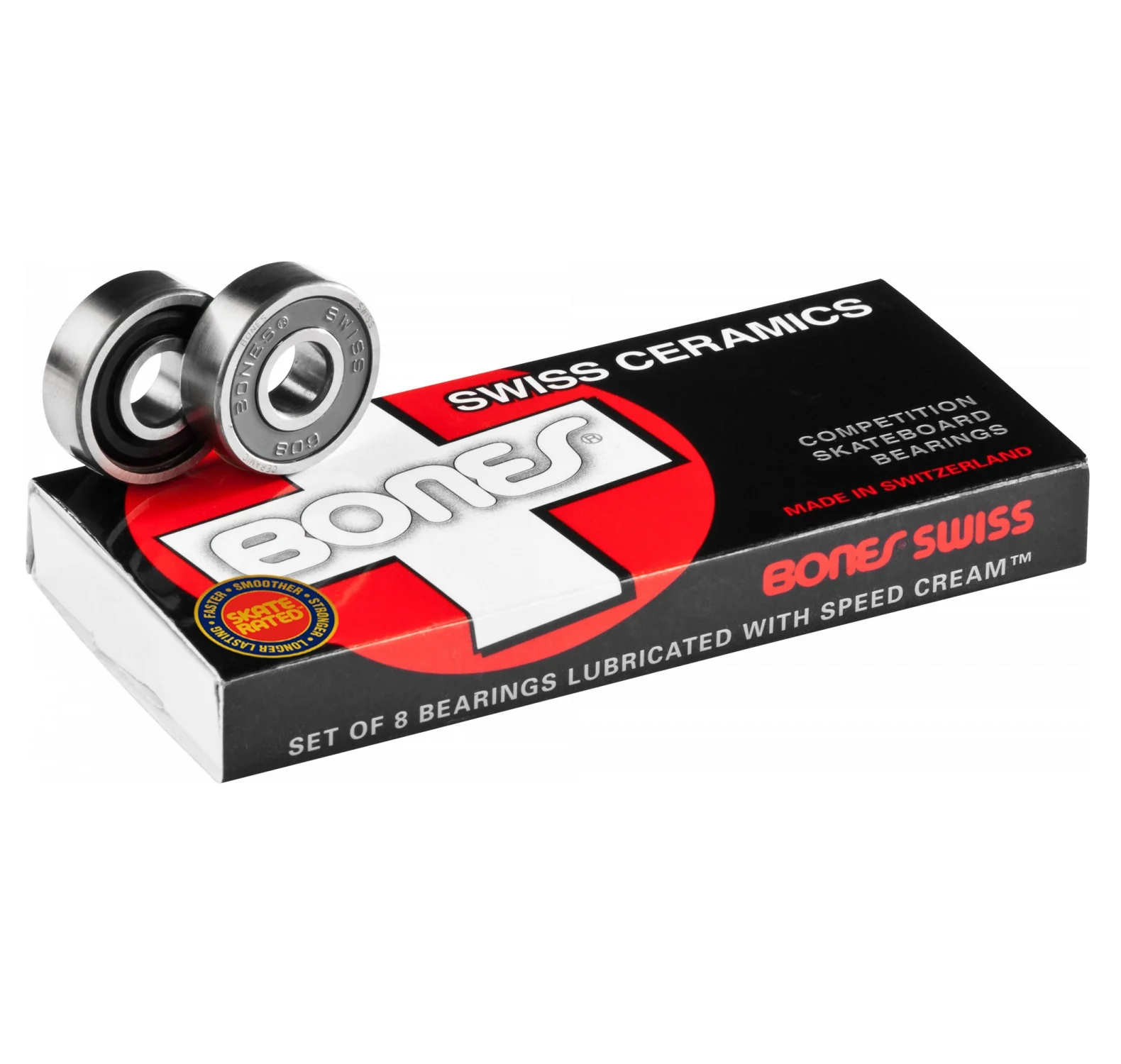 52-bones-swiss-ceramic-skateboard-bearings-set-of-8-1.webp Bones Swiss Ceramic Skateboard Bearings (Set of 8)