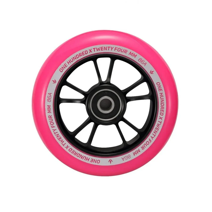 7208-envy-scooter-wheel-100mm-black-pink-pair-1.webp Envy Scooter Wheel 100mm - Black/Pink (Pair)