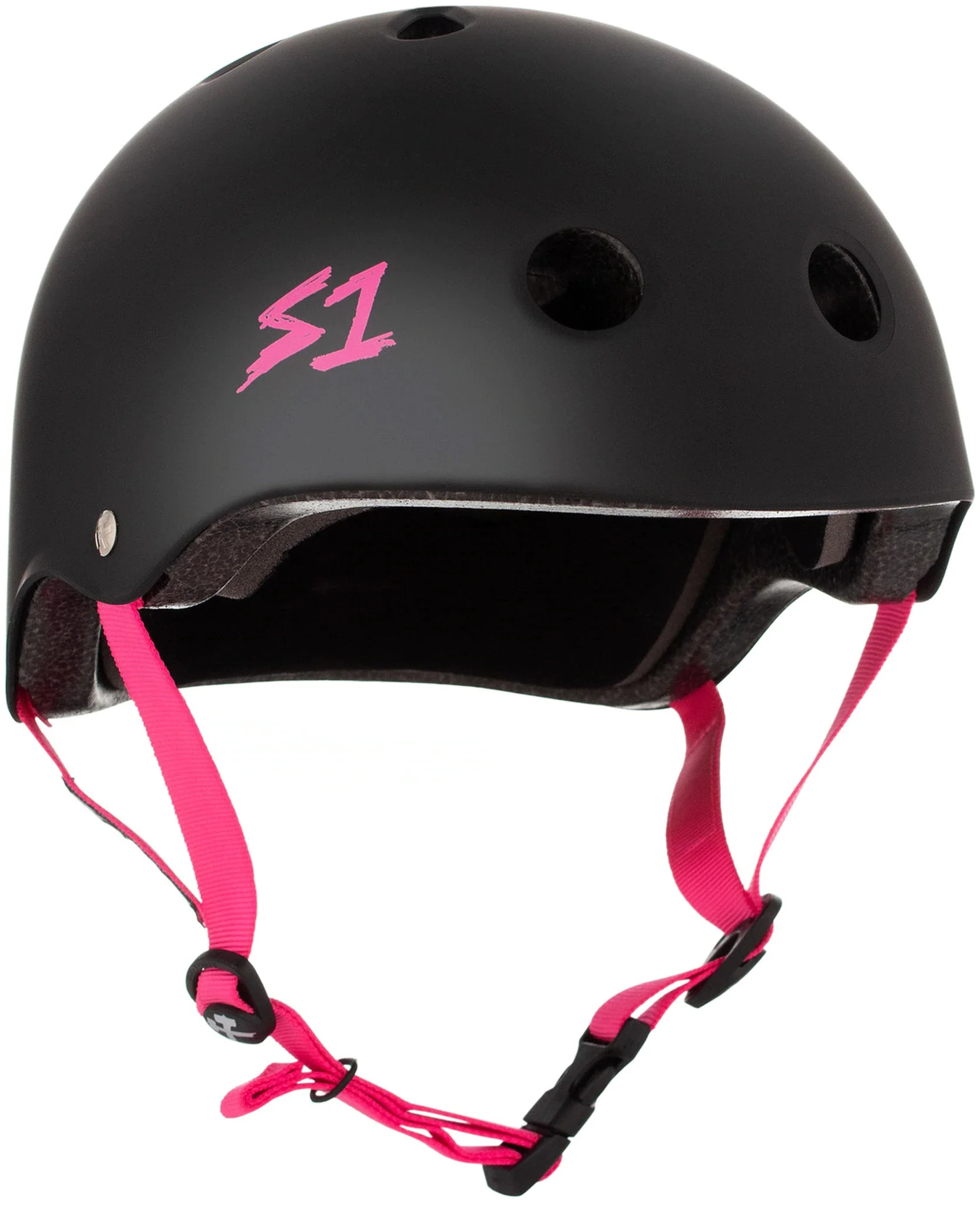 988-s1-lifer-helmet-black-matte-pink-straps-1.webp S1 Lifer Helmet - Black Matte/Pink Straps